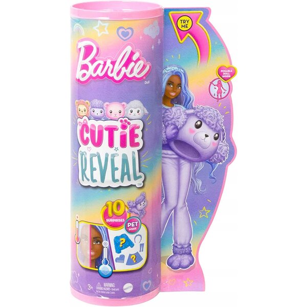 Barbie Cutie Reveal Pudelpuppe mit 10 Überraschungen und Verwandlungen