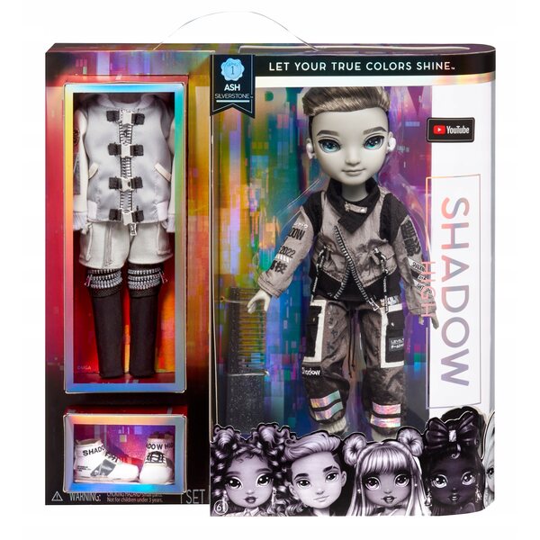 Rainbow High Shadow Ash Silverstone - модна кукла със стилни аксесоари