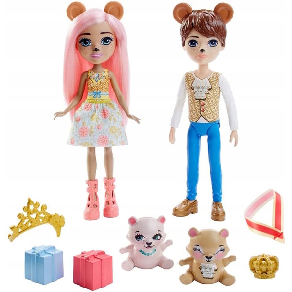 Enchantimals Royal Braylee und Bannon 15 cm großes Haustierpuppen-Set