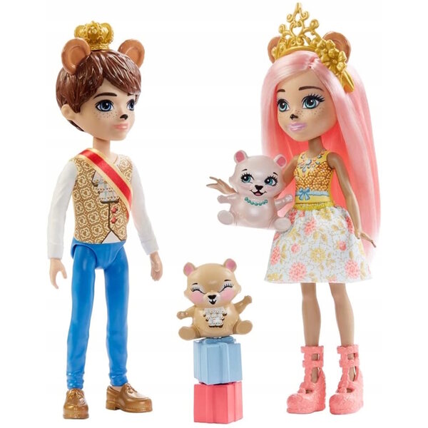Enchantimals Royal Braylee und Bannon 15 cm großes Haustierpuppen-Set