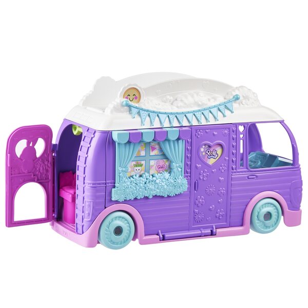 Polly Pocket Glamping Van Kamper con Accessori e Lalla per Bambini da 4 Anni