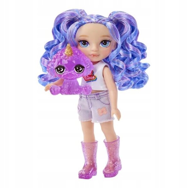 Bambola fashion Rainbow High Amethyst 14 cm con accessori originali per bambini