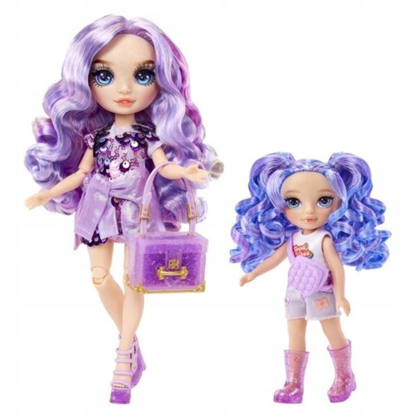Bambola fashion Rainbow High Amethyst 14 cm con accessori originali per bambini