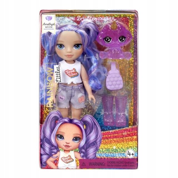 Bambola fashion Rainbow High Amethyst 14 cm con accessori originali per bambini