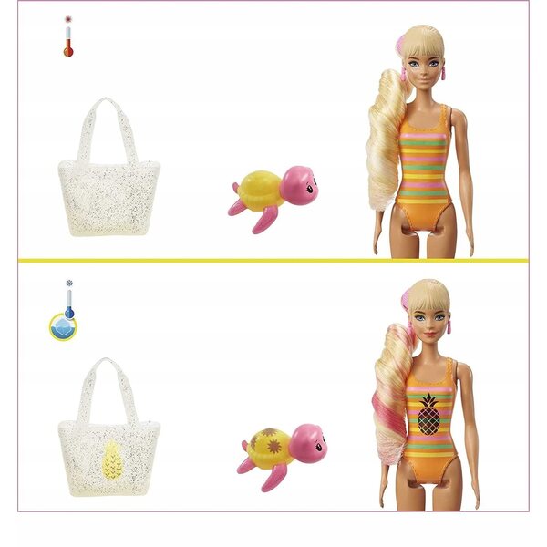 LALKA BARBIE COLOR REVEAL WAKACYJNA PIANA ANANAS zestaw do zabawy +3 lata