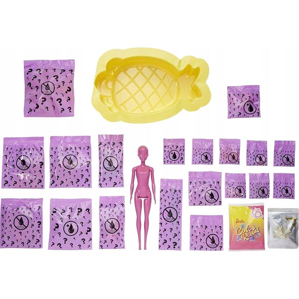 LALKA BARBIE COLOR REVEAL WAKACYJNA PIANA ANANAS zestaw do zabawy +3 lata