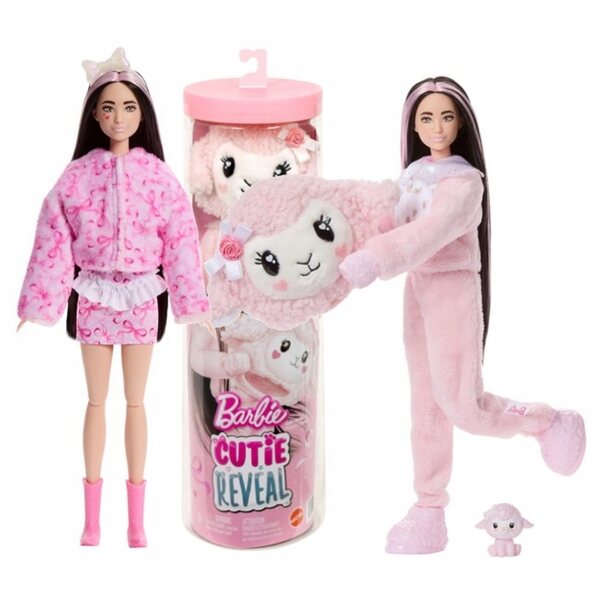 Barbie Cutie Reveal Rosa Ei mit Kostüm und Zubehör für Kinder ab 3 Jahren