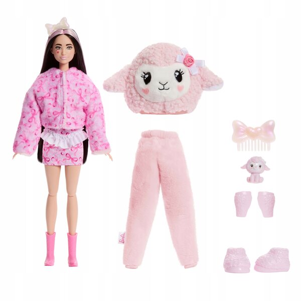 Barbie Cutie Reveal Rosa Ei mit Kostüm und Zubehör für Kinder ab 3 Jahren