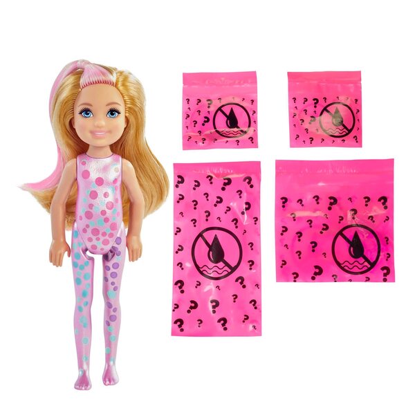 Barbie Chelsea Color Reveal Mattel con 6 Sorprese e Abbigliamento da Festa