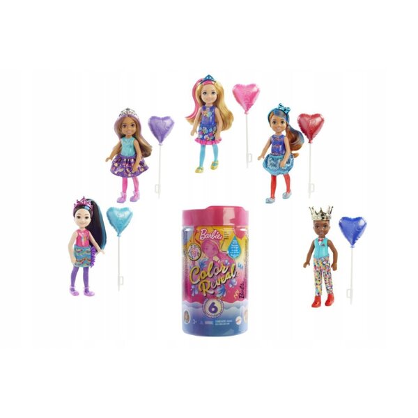 Barbie Chelsea Color Reveal Mattel con 6 Sorprese e Abbigliamento da Festa