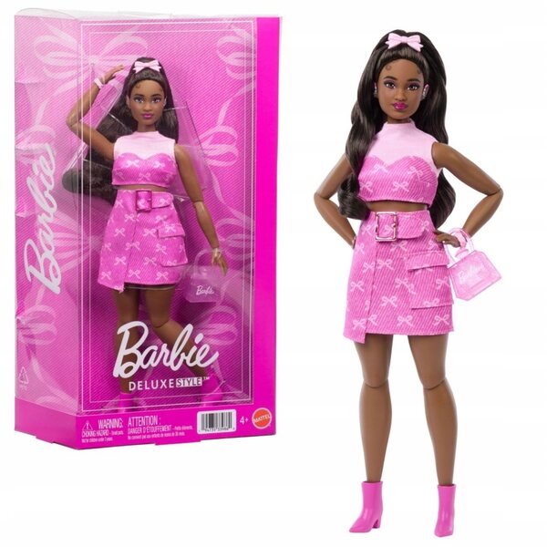 Barbie Deluxe 28 cm Puppe mit rosa Kleid und eleganten Accessoires JJN70