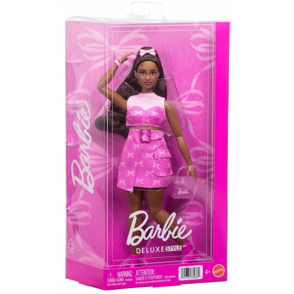 Barbie Deluxe 28 cm Puppe mit rosa Kleid und eleganten Accessoires JJN70