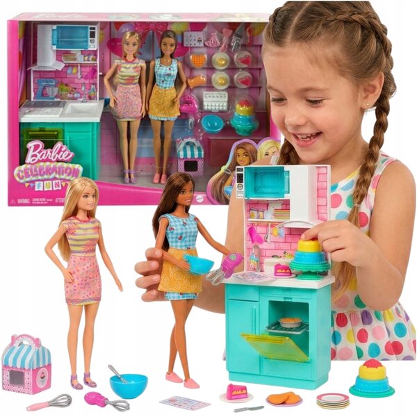 Barbie Brooklyn und Malibu Backset mit Küchenzubehör