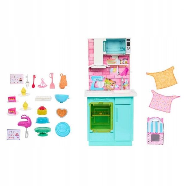 Barbie Brooklyn und Malibu Backset mit Küchenzubehör