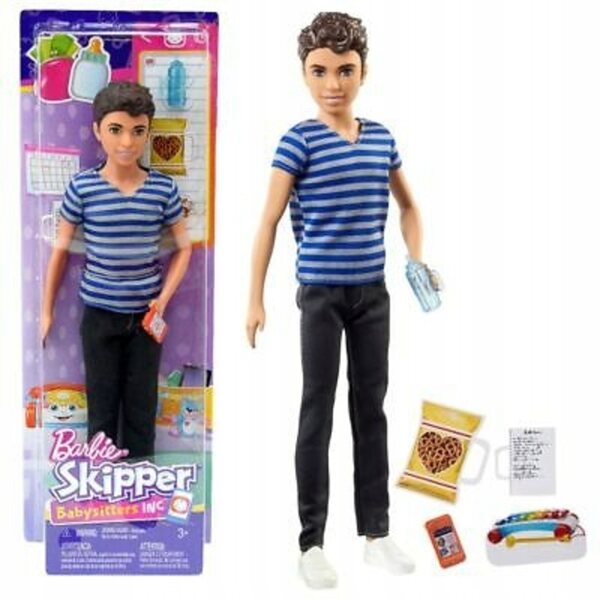 Barbie Skipper Club Opiekunek mit Puppe und 5 Zubehörteilen für Kinder ab 3 Jahren