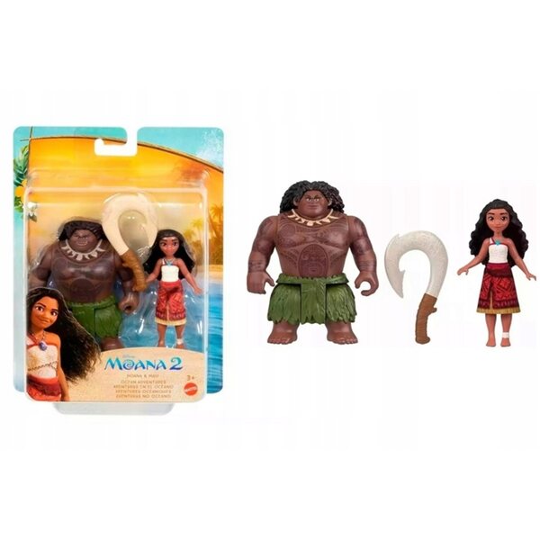 Set 2 Bambole Vaiana e Maui Disney Mattel - Avventure Oceano 3+