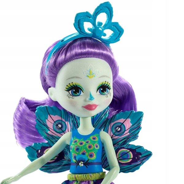 Enchantimals Peacock Patter Puppe mit Tier im Pfauenmotiv – Puppenset 15 cm