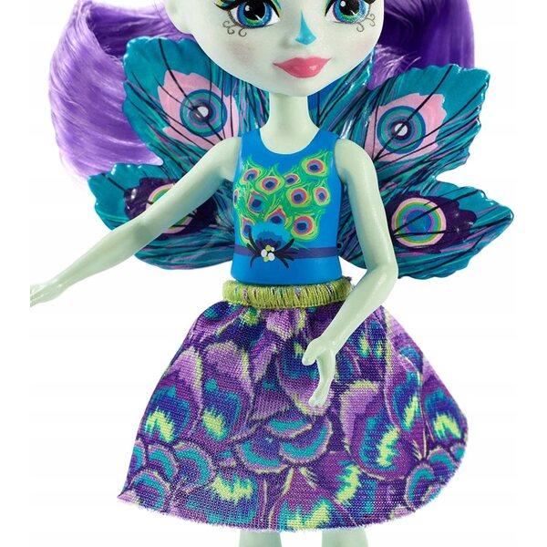 Enchantimals Peacock Patter Puppe mit Tier im Pfauenmotiv – Puppenset 15 cm