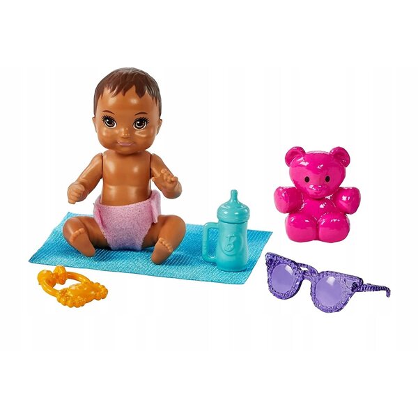 Barbie Skipper mit Puppe und Kinderwagenspiel für Kinder ab 3 Jahren
