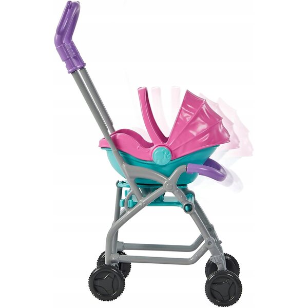 Barbie Skipper mit Puppe und Kinderwagenspiel für Kinder ab 3 Jahren