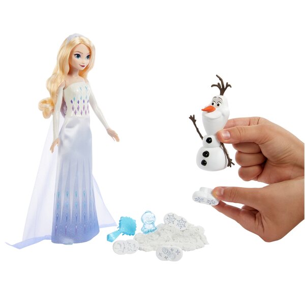 Mattel Elsa en Olaf Kraina Lodu set met stempels en modelleerzand 33 cm