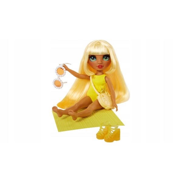 Rainbow High Sunny Madison Bambola alla moda in costume da bagno giallo con accessori