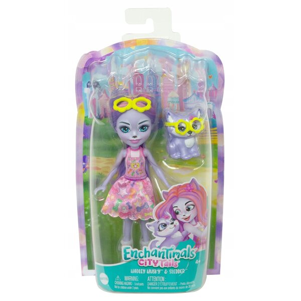 Bambola Enchantimals Hadley Husky con Animale Domestico 15 cm Mattel