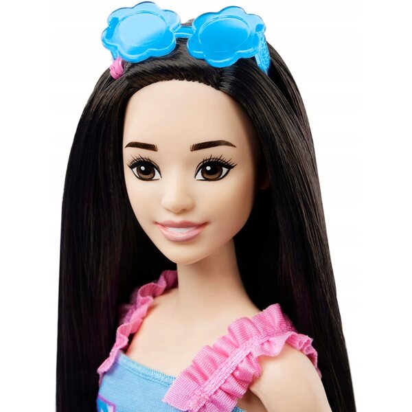 Barbie My First Puppe Renee 34 cm für Kinder +3 Jahre mit blauem Kleid