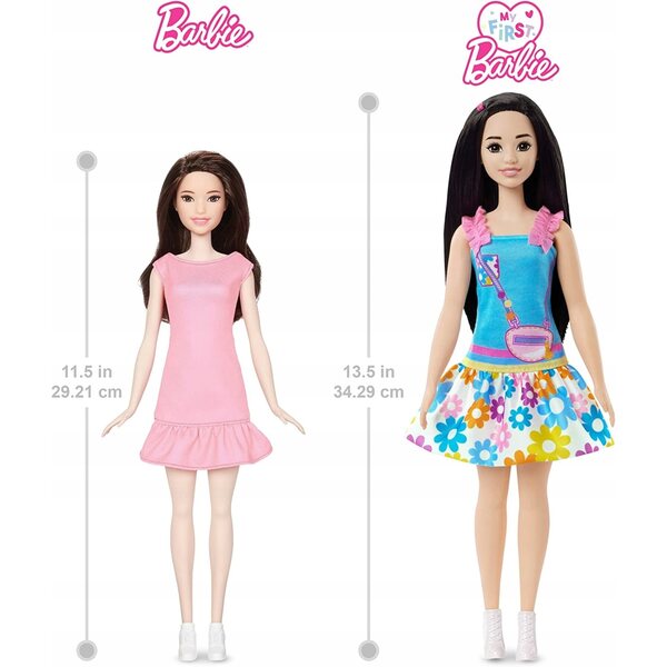 Barbie My First Puppe Renee 34 cm für Kinder +3 Jahre mit blauem Kleid