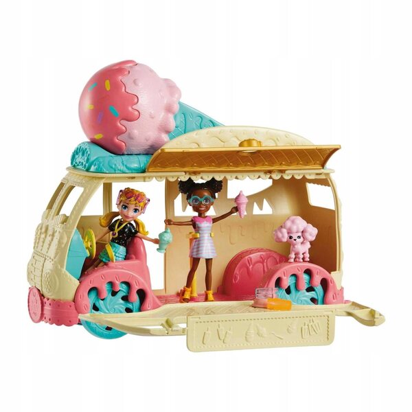 Polly Pocket Моден мобилен комплект за сладолед с аксесоари и кукли