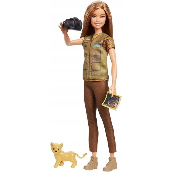 Barbie Fotograf mit Lviatko National Geographic 32,4 cm für Kinder ab 3 Jahren