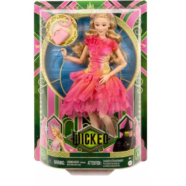 Bambola Glinda Wicked Mattel con Vestito Ombre e Accessori per Bambini 3+
