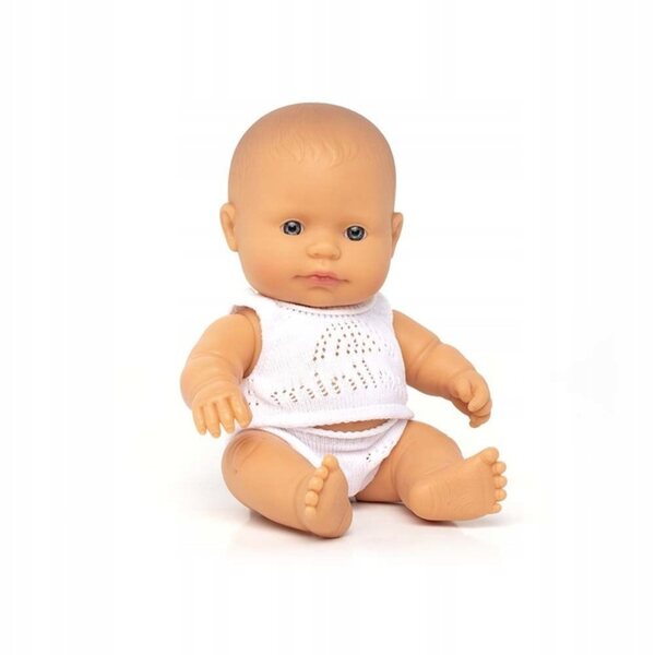 Miniland Europäische Puppe 21 cm – die perfekte Erstlingspuppe für Kinder ab 10 Monaten