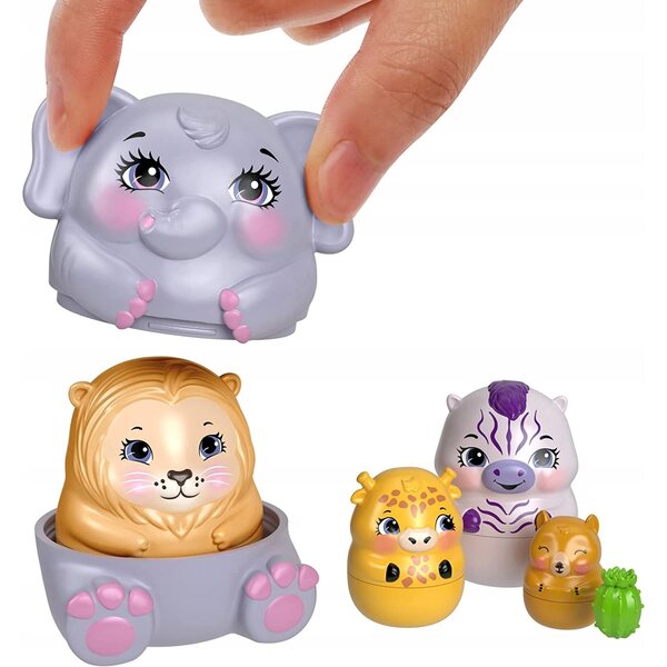 Enchantimals Chatka Domok Griselda Giraffenpuppe mit Überraschungen und Zubehör