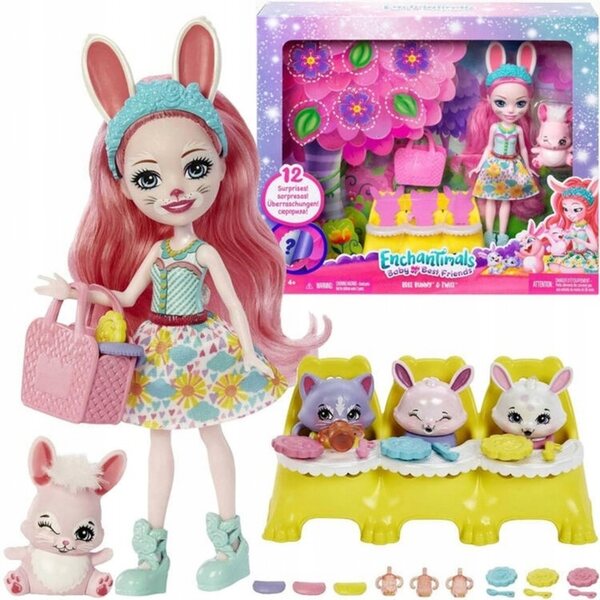 Enchantimals Baby Best Friends Bree Bunny Puppen- und Tierset für Kinder