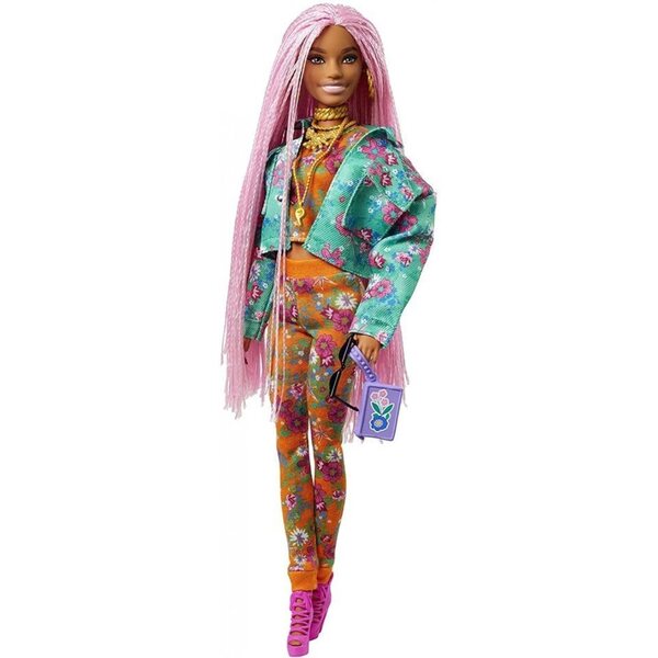 Barbie Extra Fashion mit Accessoires und Maskottchen, 7,3 cm große Puppe