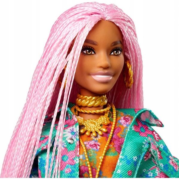 Barbie Extra Fashion mit Accessoires und Maskottchen, 7,3 cm große Puppe