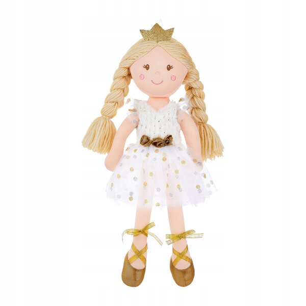 Bambola morbida Principessa dorata Smily Play 38 cm – perfetta per coccole e giochi