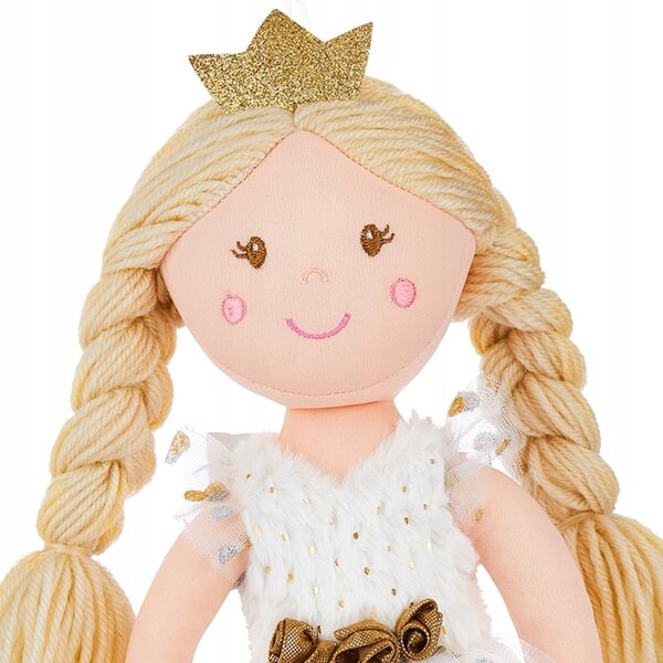 Bambola morbida Principessa dorata Smily Play 38 cm – perfetta per coccole e giochi
