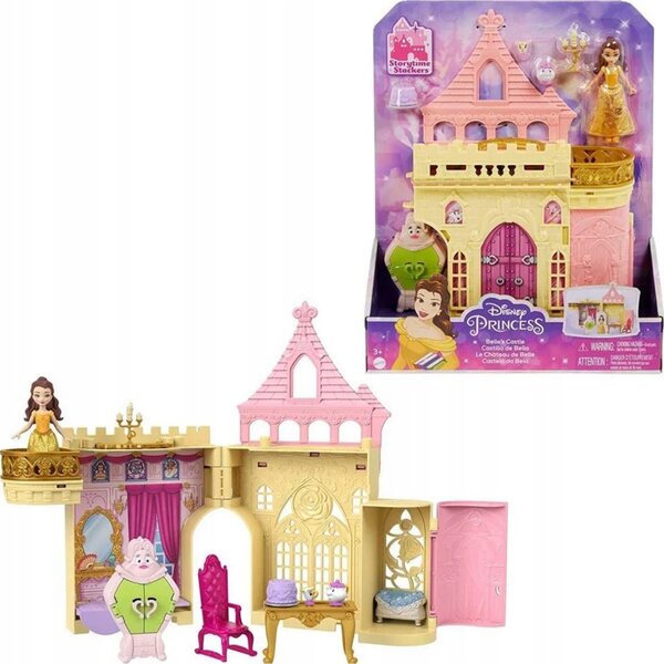 Disney-Prinzessinnen: Belle Castle Spielset mit Puppe und Zubehör