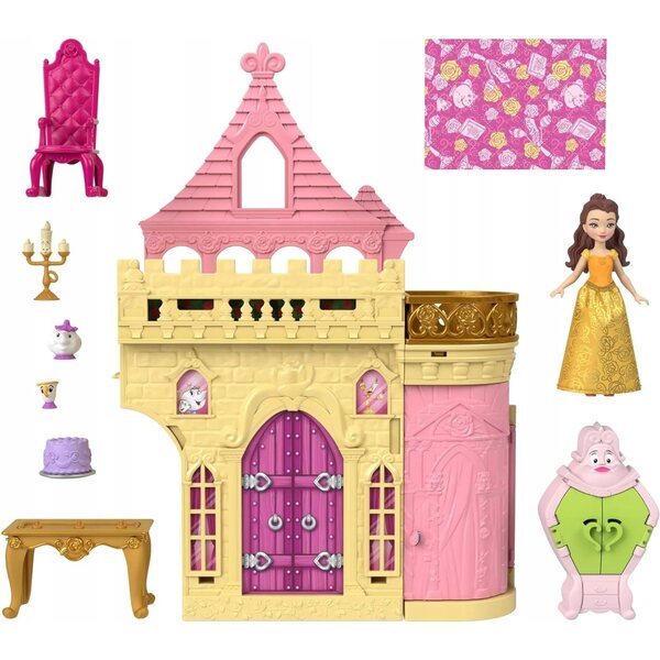 Disney-Prinzessinnen: Belle Castle Spielset mit Puppe und Zubehör