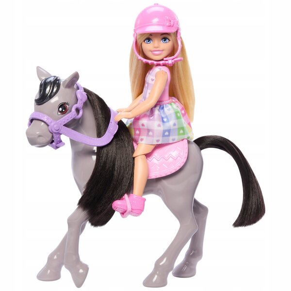 Barbie Chelsea mit Kucyk, realistisches und lustiges Spielzeugset für Kinder ab 3 Jahren