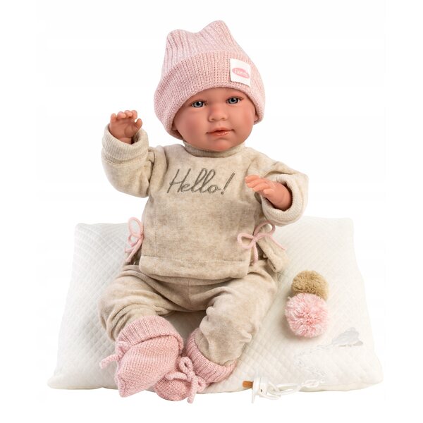 Bambolina Mimi che piange con cuscino 42 cm - Llorens spagnola