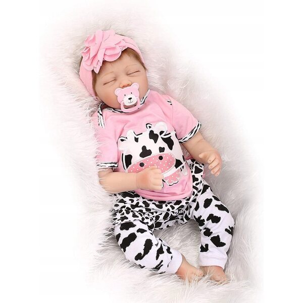 Bambola Reborn Silicone 48 cm Bambina Realistica Cokela con Accessori Completi
