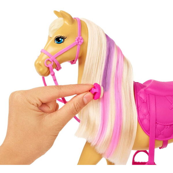 Barbie-Pferde-Styling- und Pflegeset mit Zubehör für Kinder ab 3 Jahren