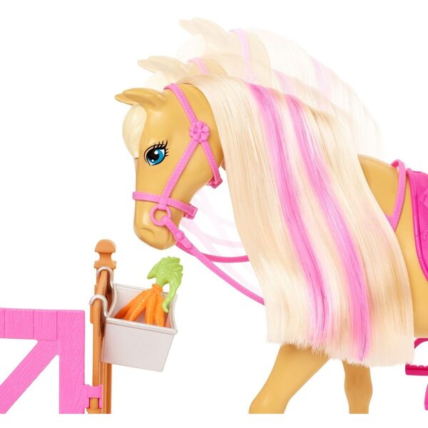 Barbie-Pferde-Styling- und Pflegeset mit Zubehör für Kinder ab 3 Jahren