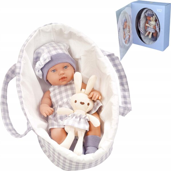 Bambolina Realistica 33 cm con Marsupio e Accessori - Gioco Educativo e Morbido
