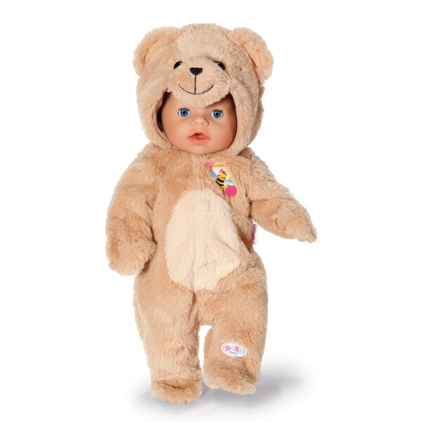 Baby Born Bärenkostüm 43 cm Beige mit weicher und bequemer Kapuze