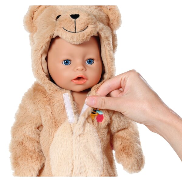 Baby Born Bärenkostüm 43 cm Beige mit weicher und bequemer Kapuze