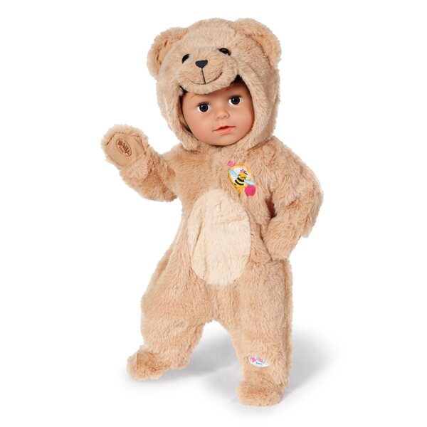 Baby Born Bärenkostüm 43 cm Beige mit weicher und bequemer Kapuze